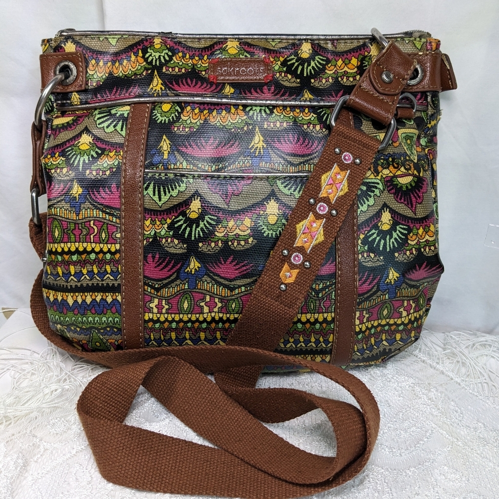 Sakroots Peace Crossbody Bag, Adjustable Strap - Picture 1 of 15